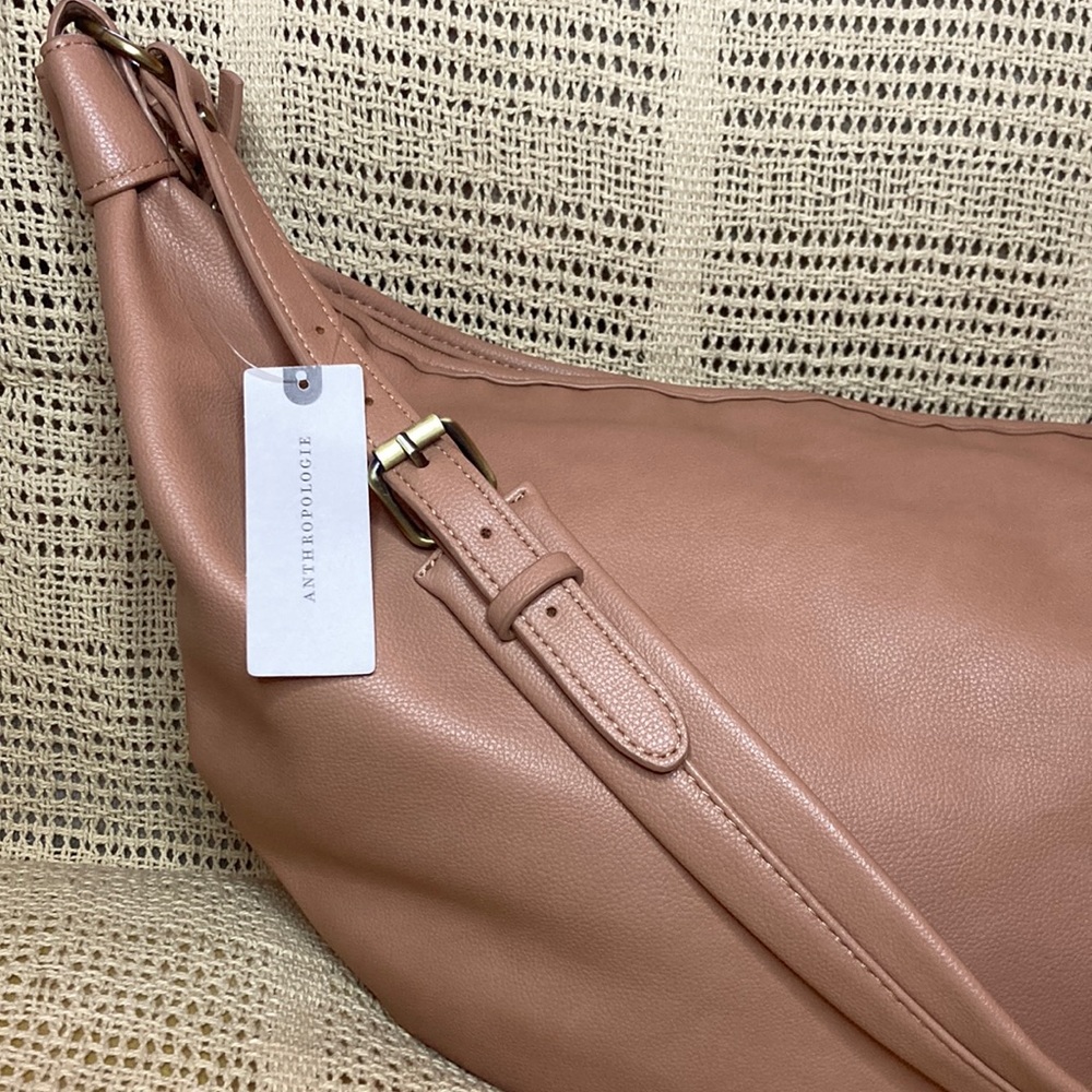 Anthropologie neutral hobo bag